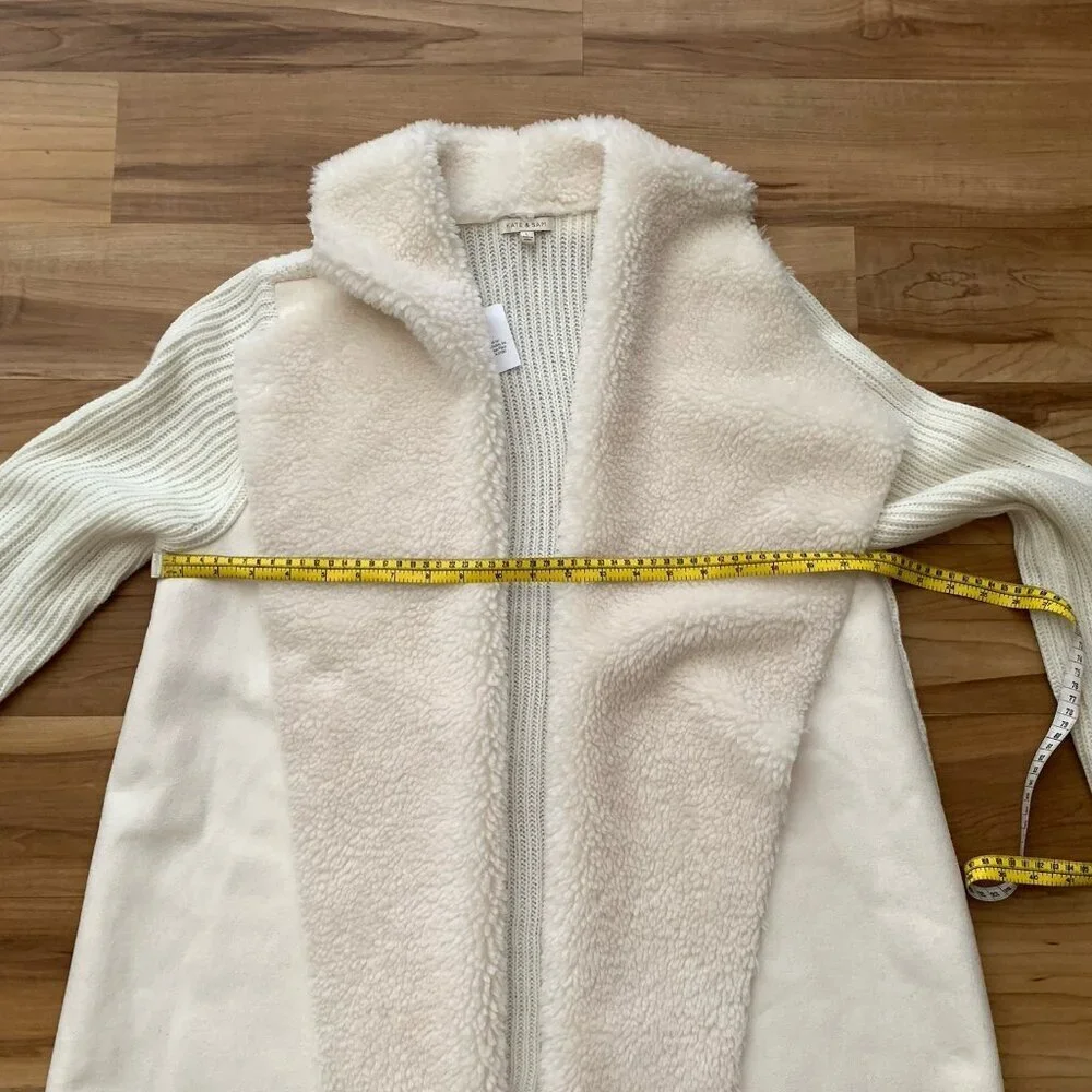 Cozy Cream Hooded Knit & Sherpa Cardigan - Picture 3 of 11